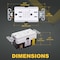 Faith 15A Outdoor GFCI Outlets Slim, Weather/Tamper-Resistant GFI Duplex Receptacles, Self-Test, White GLS-15ATRWR-WH - alternate 2